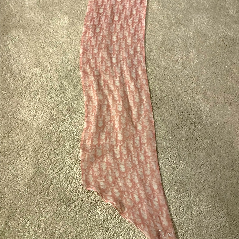 Dior pink scarf